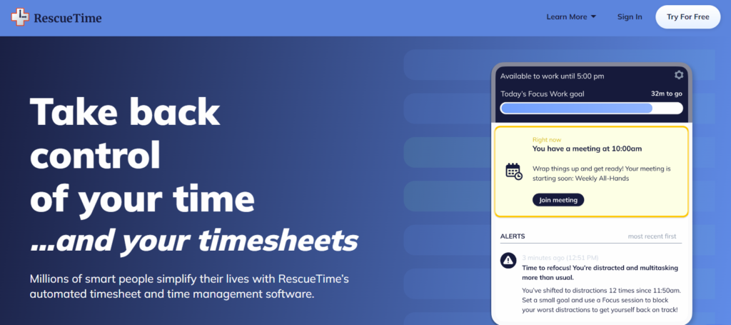 12 Best Time Tracking Tools for Virtual Assistants 6 RescueTime